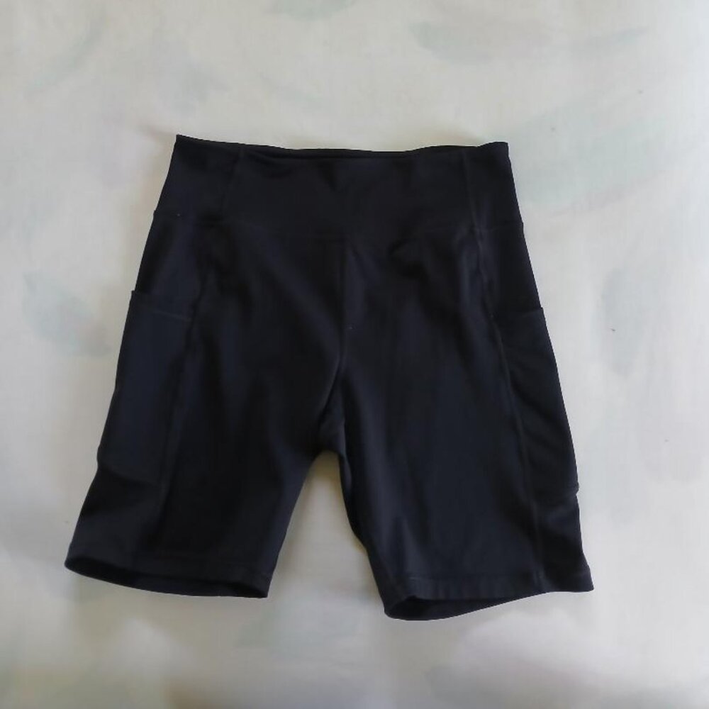 Black Bike Shorts with Two Pockets